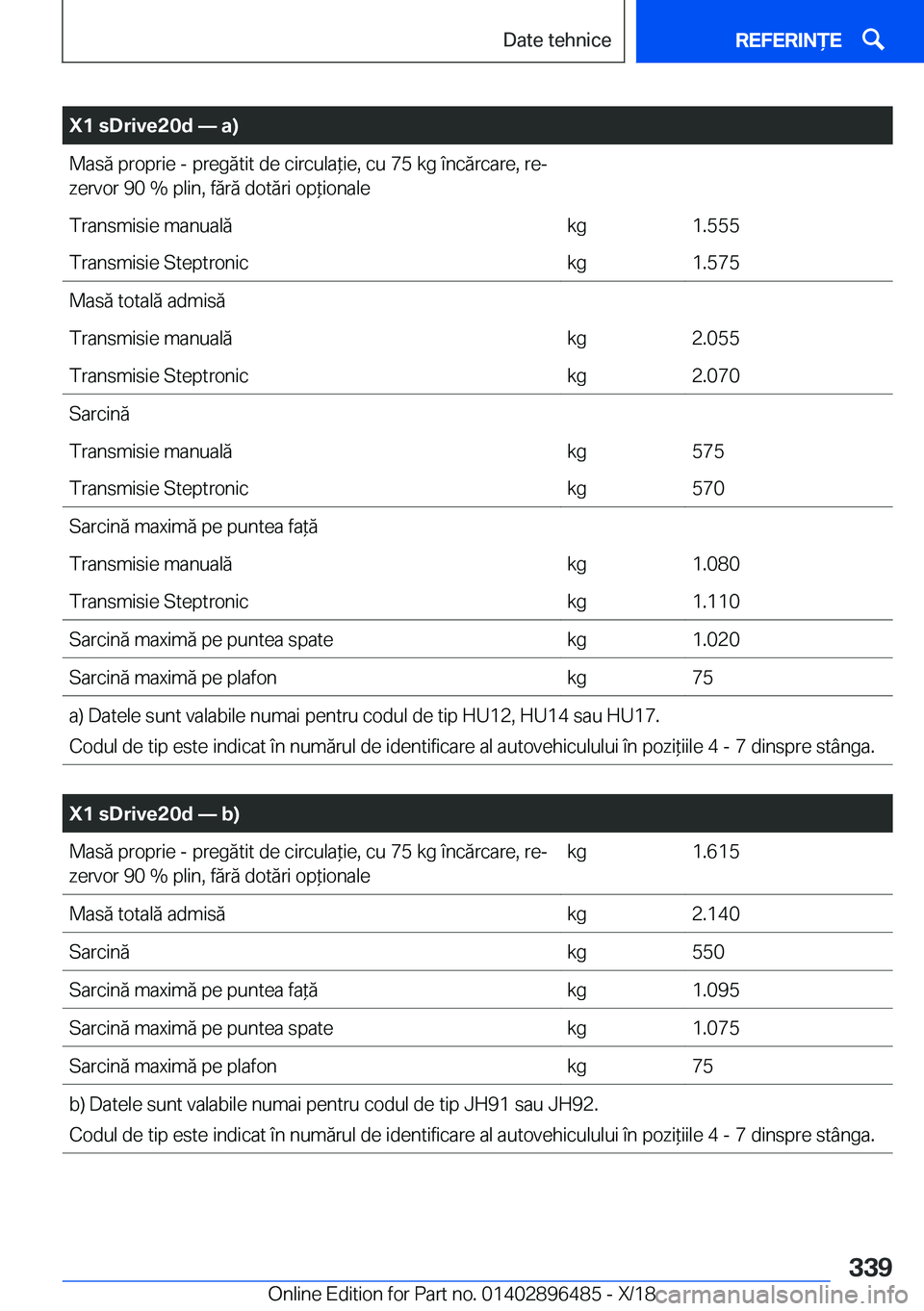 BMW X1 2019  Ghiduri De Utilizare (in Romanian) �X�1��s�D�r�i�v�e�2�0�d�n��a�)�M�a�s�
