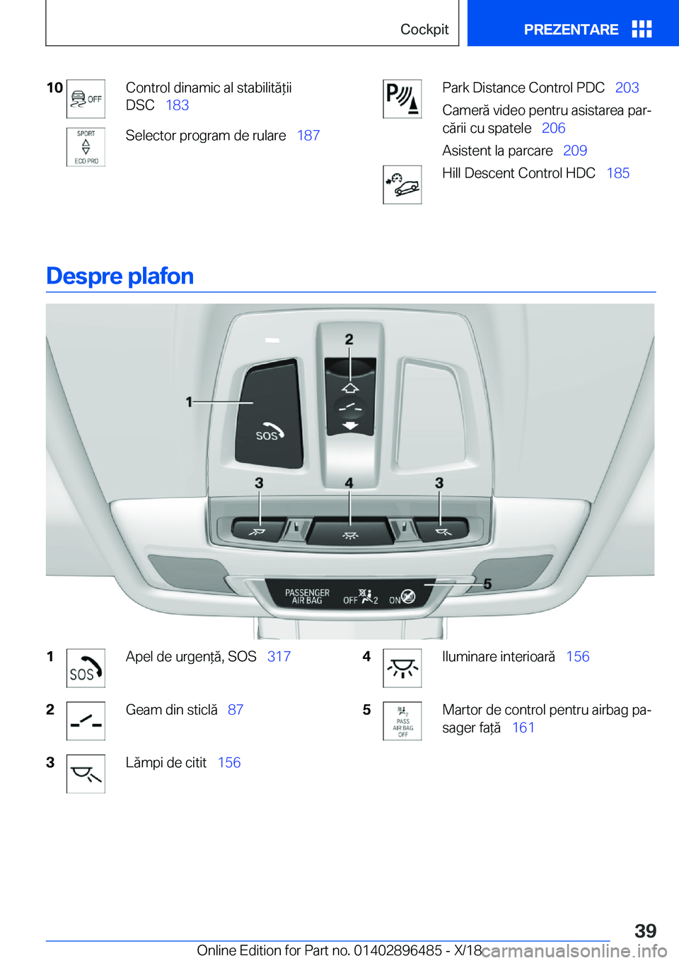 BMW X1 2019  Ghiduri De Utilizare (in Romanian) �1�0�C�o�n�t�r�o�l��d�i�n�a�m�i�c��a�l��s�t�a�b�i�l�i�t�