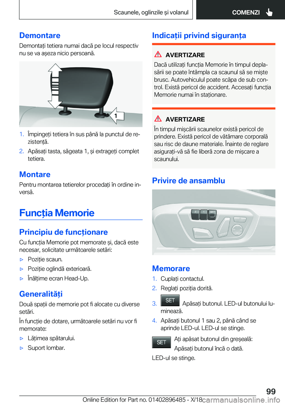 BMW X1 2019  Ghiduri De Utilizare (in Romanian) �D�e�m�o�n�t�a�r�e
�D�e�m�o�n�t�a*�i��t�e�t�i�e�r�a��n�u�m�a�i��d�a�c�