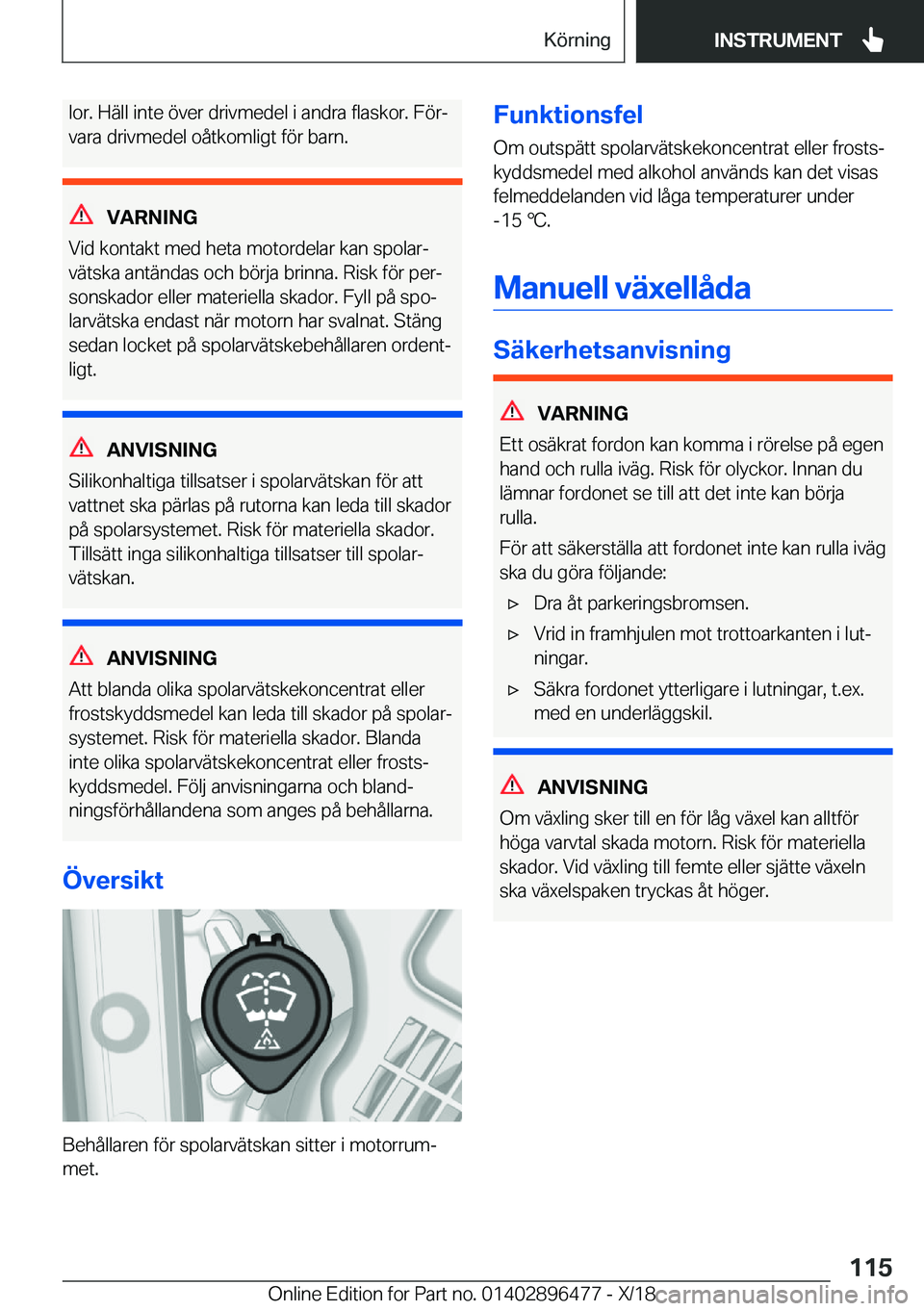 BMW X1 2019  InstruktionsbÖcker (in Swedish) �l�o�r�.��H�ä�l�l��i�n�t�e��