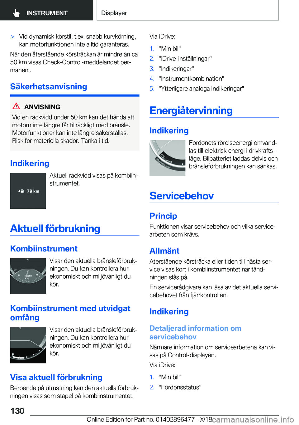 BMW X1 2019  InstruktionsbÖcker (in Swedish) x�V�i�d��d�y�n�a�m�i�s�k��k�