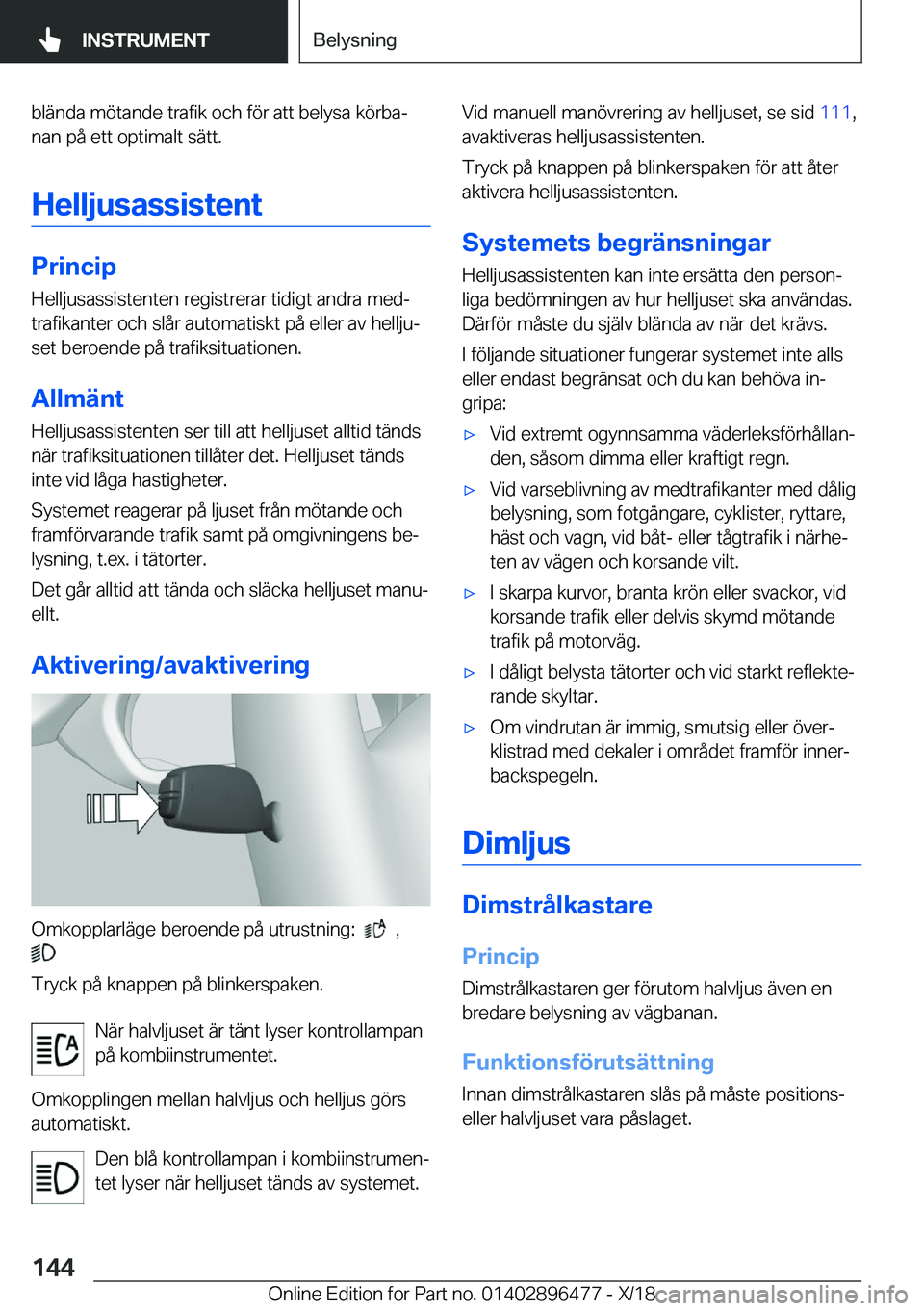 BMW X1 2019  InstruktionsbÖcker (in Swedish) �b�l�ä�n�d�a��m�