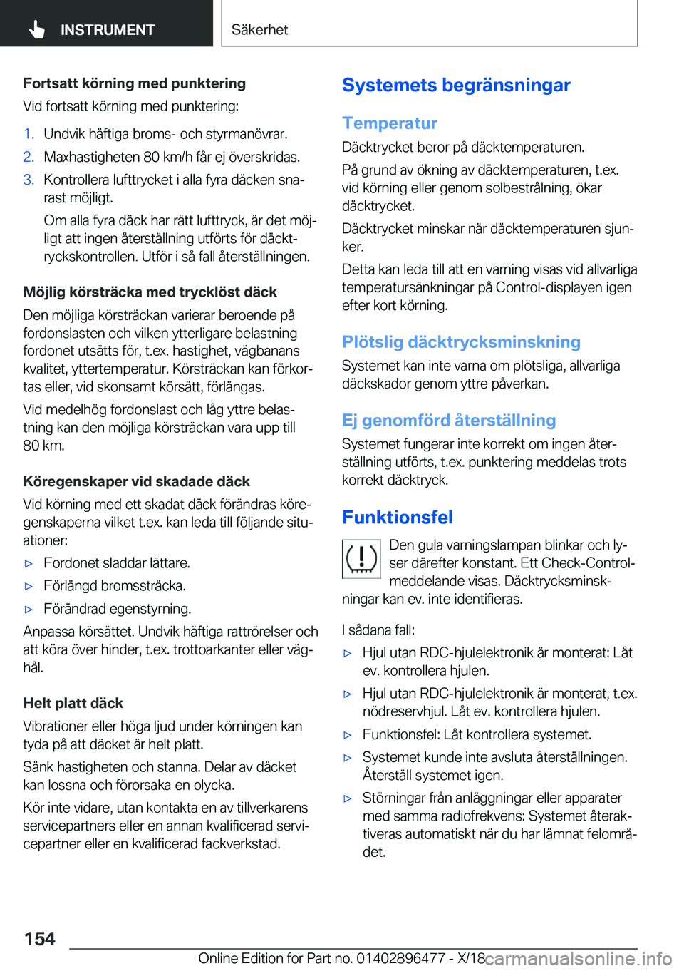 BMW X1 2019  InstruktionsbÖcker (in Swedish) �F�o�r�t�s�a�t�t��k�