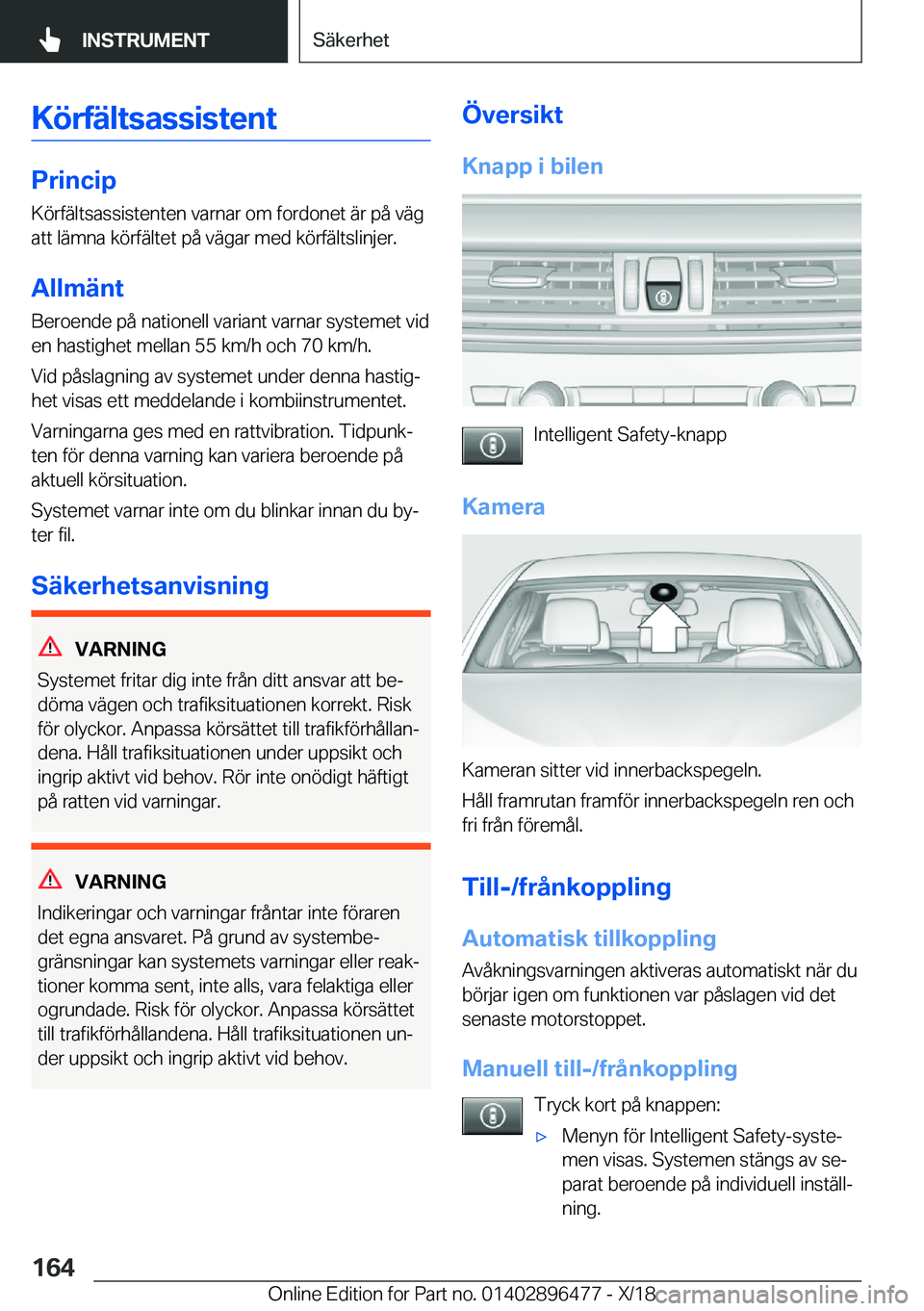 BMW X1 2019  InstruktionsbÖcker (in Swedish) �K�