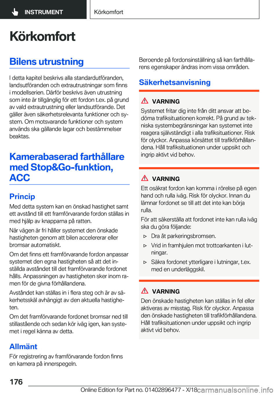 BMW X1 2019  InstruktionsbÖcker (in Swedish) �K�