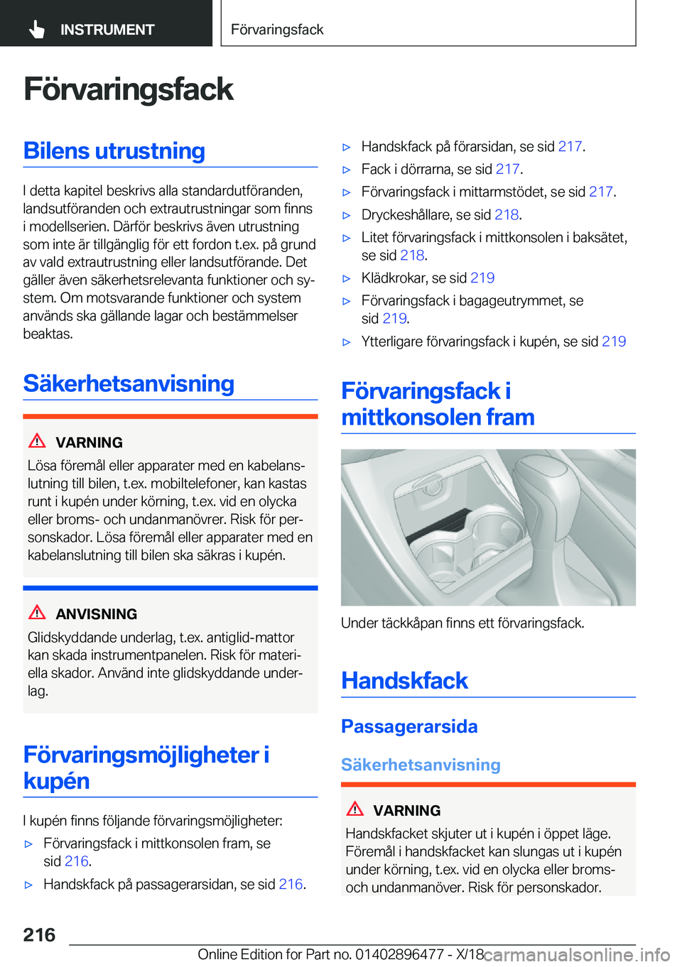 BMW X1 2019  InstruktionsbÖcker (in Swedish) �F�