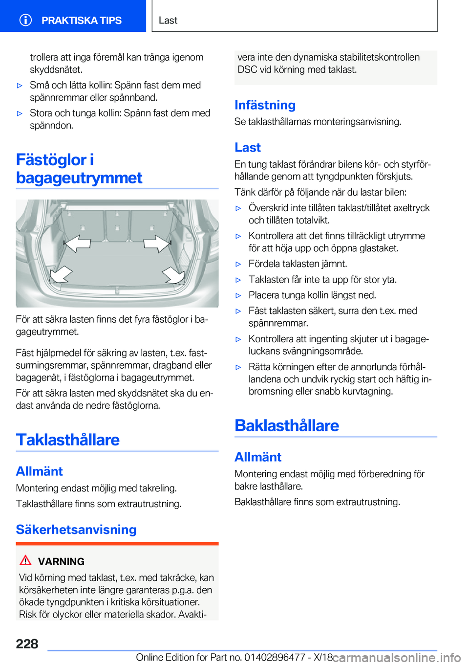BMW X1 2019  InstruktionsbÖcker (in Swedish) �t�r�o�l�l�e�r�a��a�t�t��i�n�g�a��f�