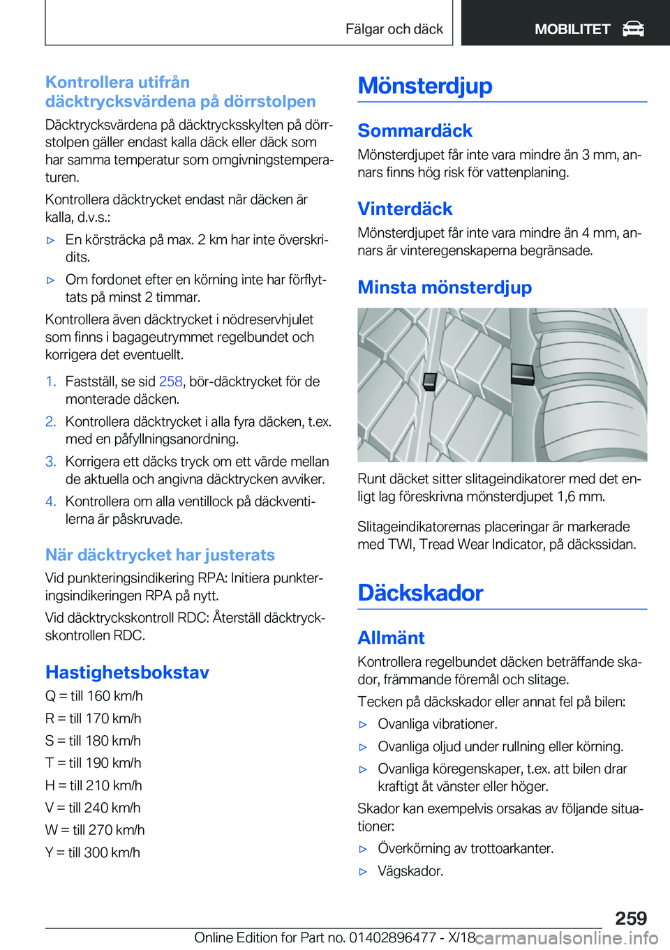 BMW X1 2019  InstruktionsbÖcker (in Swedish) �K�o�n�t�r�o�l�l�e�r�a��u�t�i�f�r�å�n
�d�ä�c�k�t�r�y�c�k�s�v�ä�r�d�e�n�a��p�å��d�