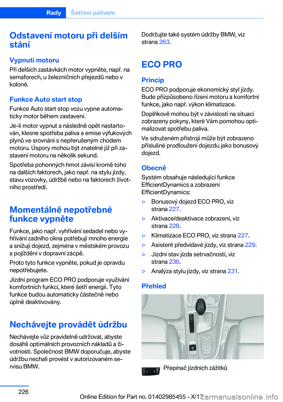 BMW X1 2018  Návod na použití (in Czech) �O�d�s�t�a�v�e�n�