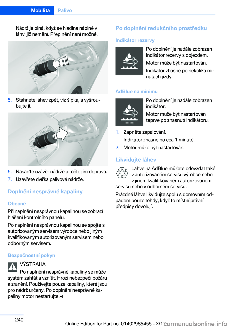 BMW X1 2018  Návod na použití (in Czech) �N�