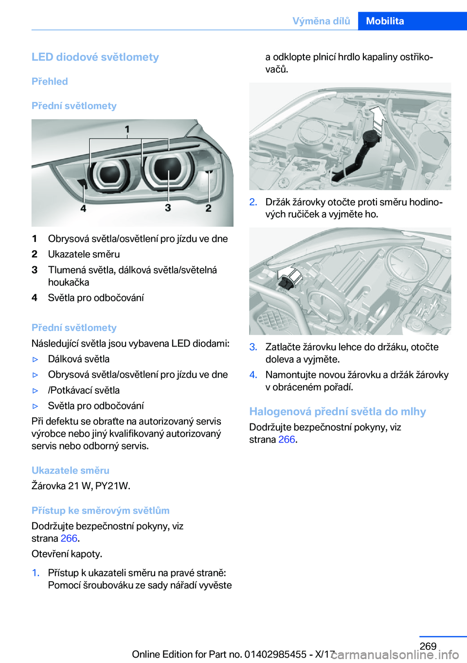 BMW X1 2018  Návod na použití (in Czech) �L�E�D��d�i�o�d�o�v�
