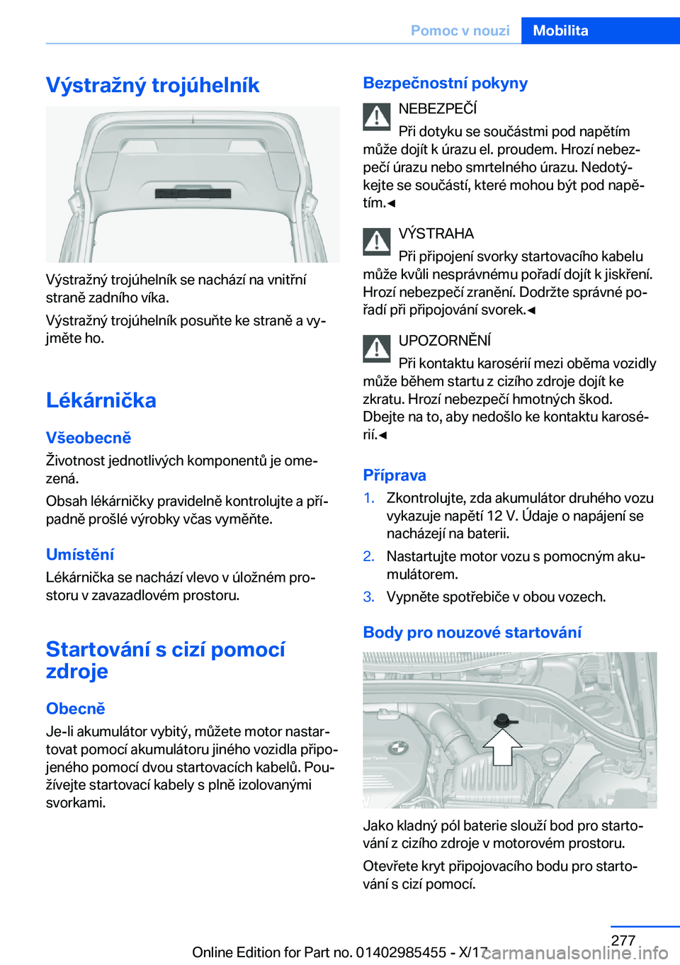BMW X1 2018  Návod na použití (in Czech) �V�