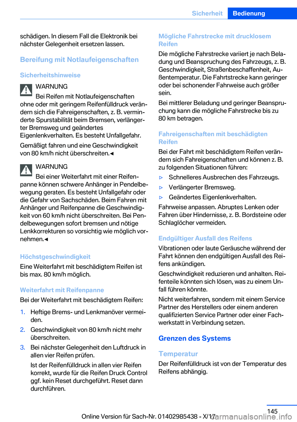 BMW X1 2018  Betriebsanleitungen (in German) �s�c�h�