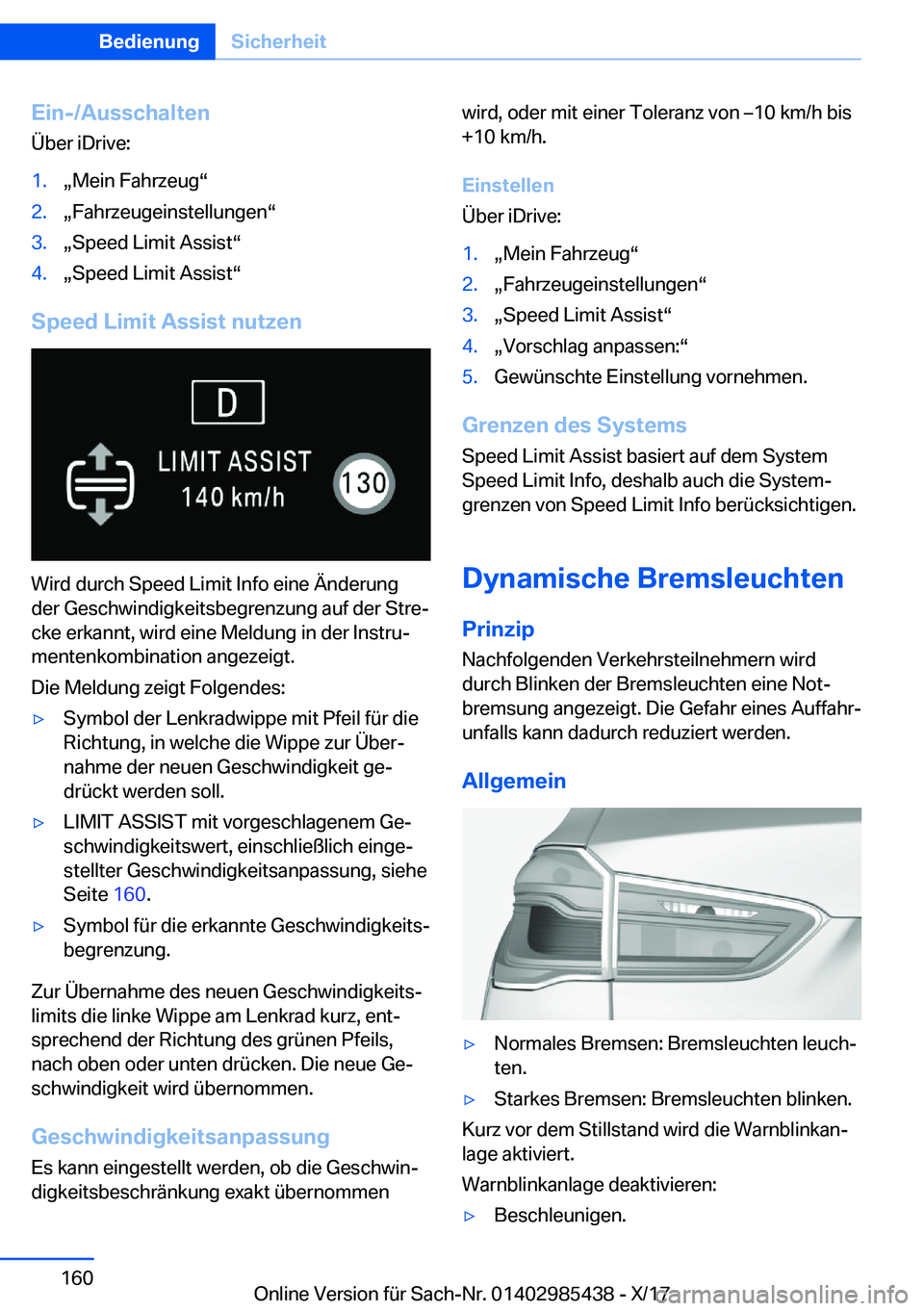 BMW X1 2018  Betriebsanleitungen (in German) �E�i�n�-�/�A�u�s�s�c�h�a�l�t�e�n
�