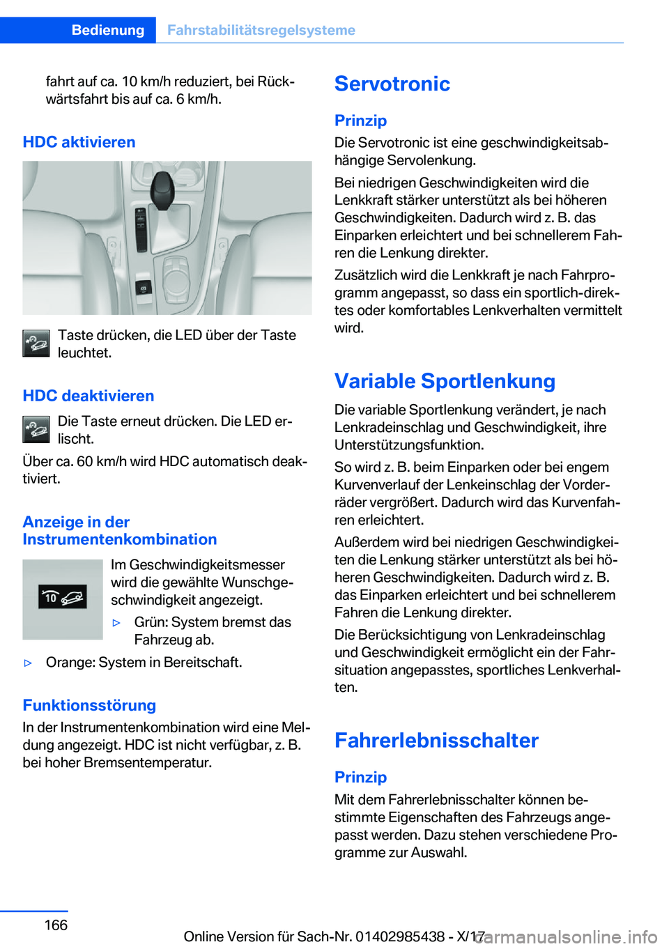 BMW X1 2018  Betriebsanleitungen (in German) �f�a�h�r�t� �a�u�f� �c�a�.� �1�0� �k�m�/�h� �r�e�d�u�z�i�e�r�t�,� �b�e�i� �R�