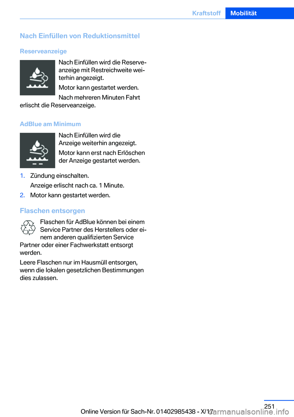 BMW X1 2018  Betriebsanleitungen (in German) �N�a�c�h��E�i�n�f�