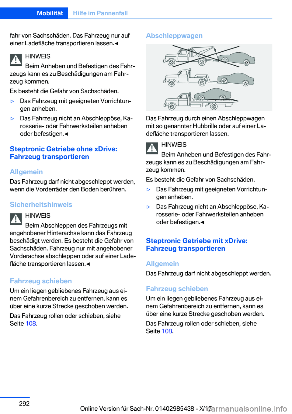 BMW X1 2018  Betriebsanleitungen (in German) �f�a�h�r� �v�o�n� �S�a�c�h�s�c�h�