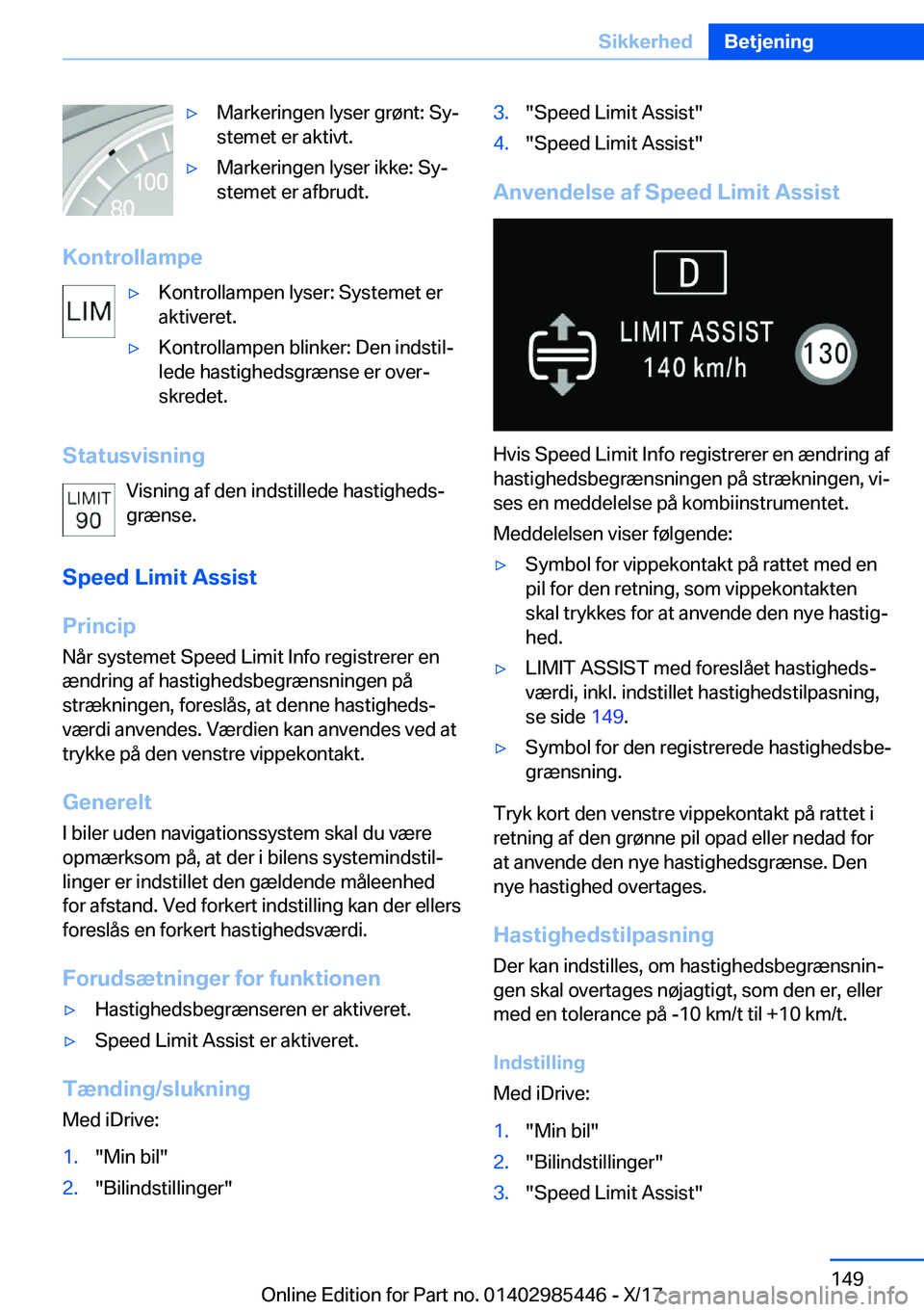 BMW X1 2018  InstruktionsbØger (in Danish) 'y�M�a�r�k�e�r�i�n�g�e�n� �l�y�s�e�r� �g�r�