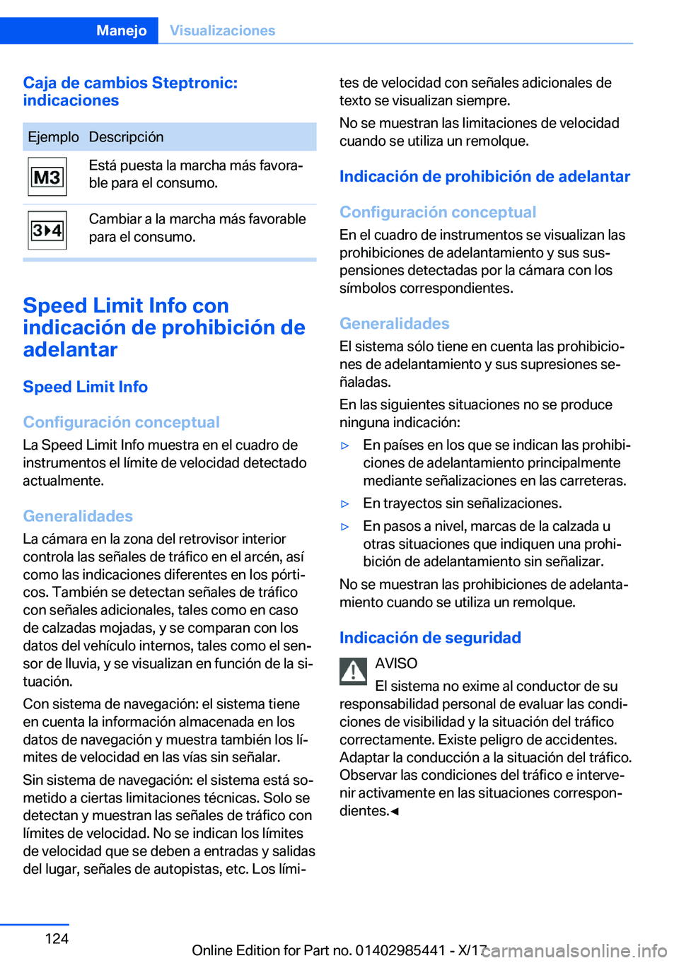 BMW X1 2018  Manuales de Empleo (in Spanish) �C�a�j�a��d�e��c�a�m�b�i�o�s��S�t�e�p�t�r�o�n�i�c�:
�i�n�d�i�c�a�c�i�o�n�e�s�E�j�e�m�p�l�o�D�e�s�c�r�i�p�c�i�