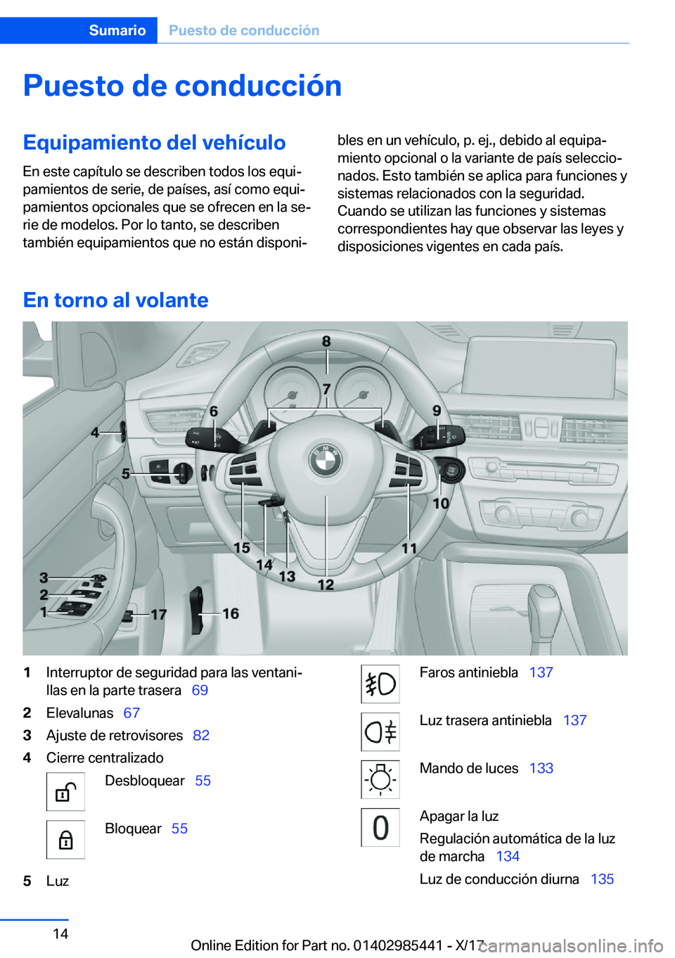 BMW X1 2018  Manuales de Empleo (in Spanish) �P�u�e�s�t�o��d�e��c�o�n�d�u�c�c�i�