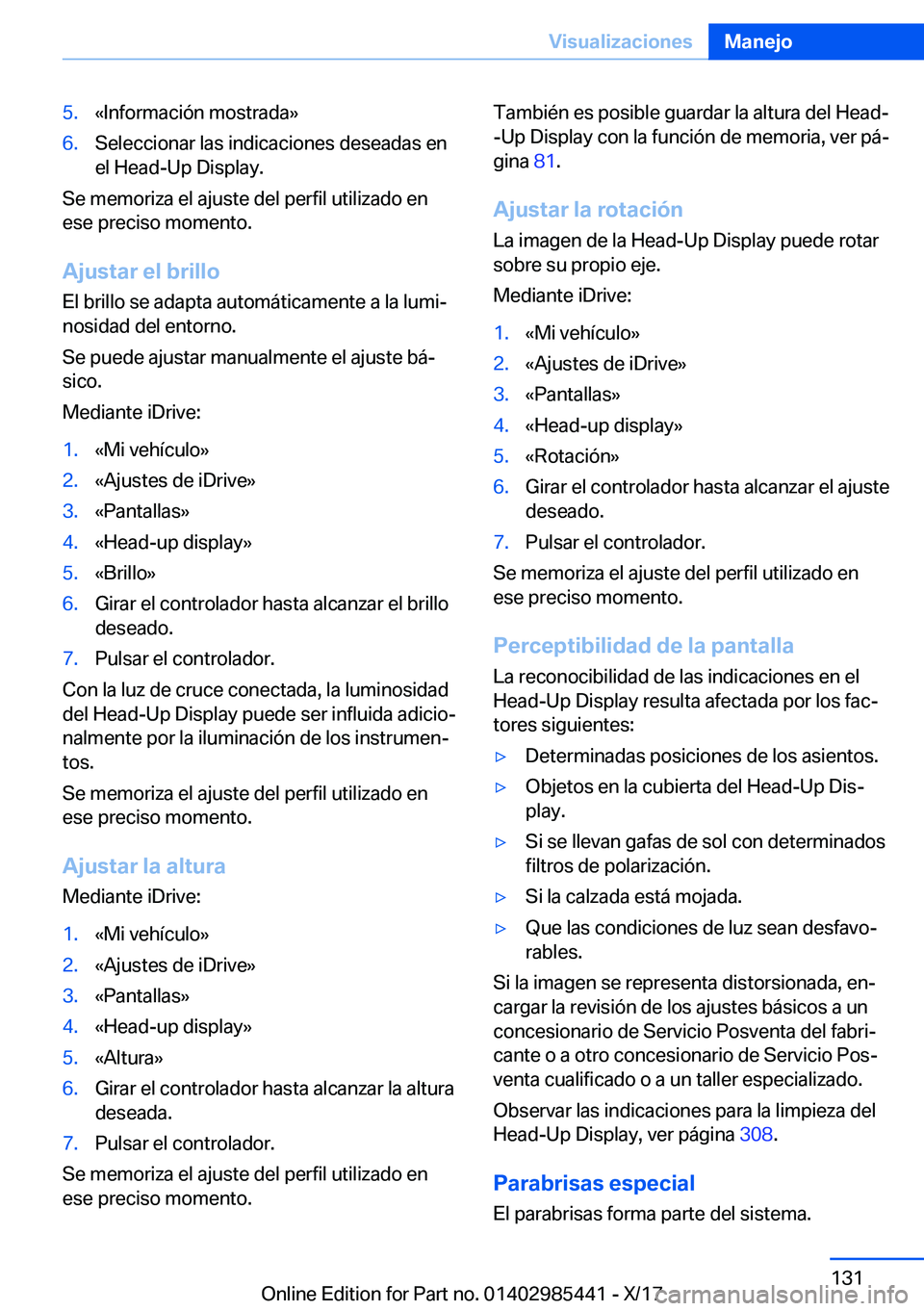 BMW X1 2018  Manuales de Empleo (in Spanish) �5�.�«�I�n�f�o�r�m�a�c�i�
