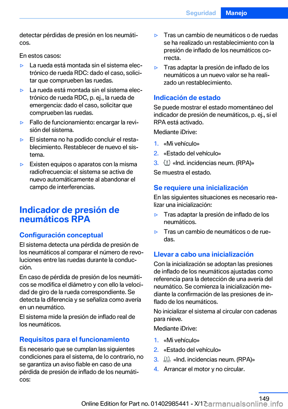 BMW X1 2018  Manuales de Empleo (in Spanish) �d�e�t�e�c�t�a�r� �p�