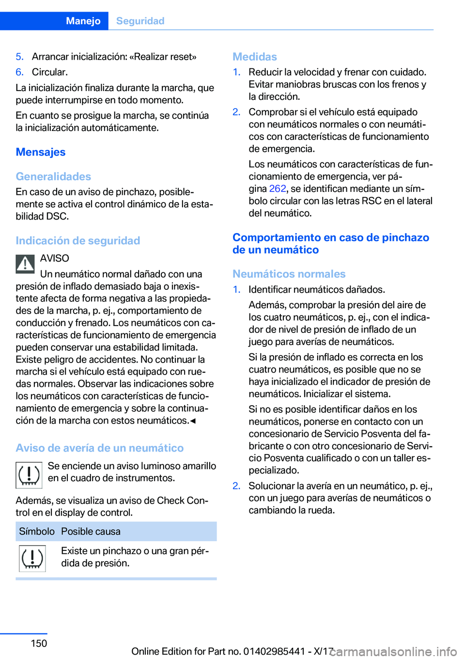 BMW X1 2018  Manuales de Empleo (in Spanish) �5�.�A�r�r�a�n�c�a�r� �i�n�i�c�i�a�l�i�z�a�c�i�