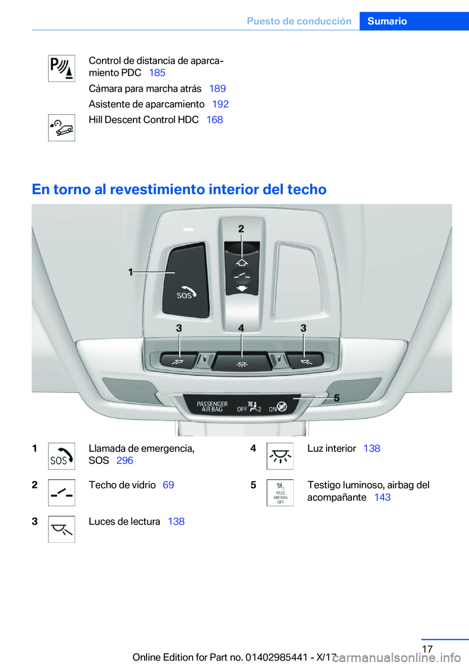 BMW X1 2018  Manuales de Empleo (in Spanish) �C�o�n�t�r�o�l� �d�e� �d�i�s�t�a�n�c�i�a� �d�e� �a�p�a�r�c�aª
�m�i�e�n�t�o� �P�D�C\_ �1�8�5
�C�