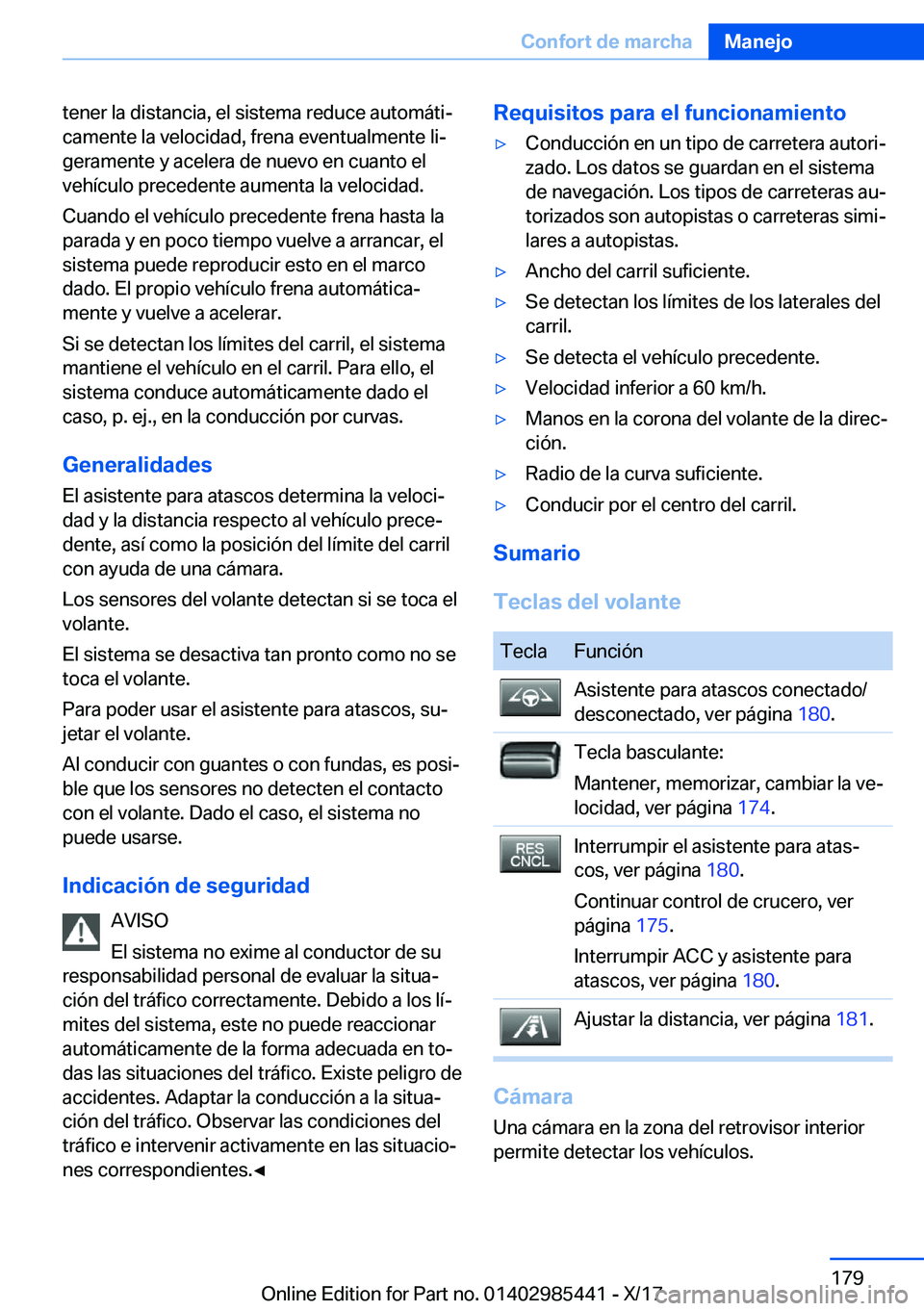BMW X1 2018  Manuales de Empleo (in Spanish) �t�e�n�e�r� �l�a� �d�i�s�t�a�n�c�i�a�,� �e�l� �s�i�s�t�e�m�a� �r�e�d�u�c�e� �a�u�t�o�m�