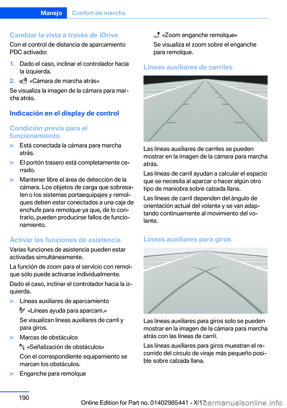 BMW X1 2018  Manuales de Empleo (in Spanish) �C�a�m�b�i�a�r��l�a��v�i�s�t�a��a��t�r�a�v�
