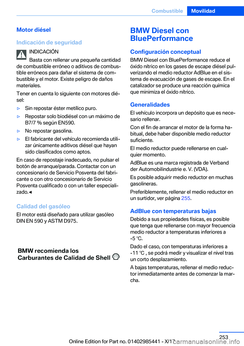 BMW X1 2018  Manuales de Empleo (in Spanish) �M�o�t�o�r��d�i�
