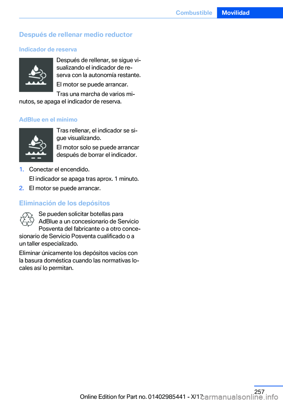 BMW X1 2018  Manuales de Empleo (in Spanish) �D�e�s�p�u�