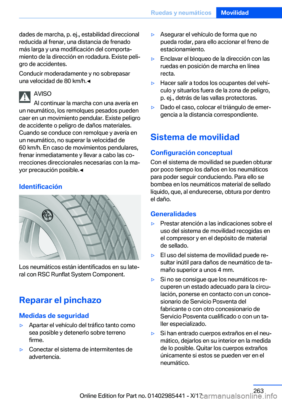 BMW X1 2018  Manuales de Empleo (in Spanish) �d�a�d�e�s� �d�e� �m�a�r�c�h�a�,� �p�.� �e�j�.�,� �e�s�t�a�b�i�l�i�d�a�d� �d�i�r�e�c�c�i�o�n�a�l
�r�e�d�u�c�i�d�a� �a�l� �f�r�e�n�a�r�,� �u�n�a� �d�i�s�t�a�n�c�i�a� �d�e� �f�r�e�n�a�d�o �m�