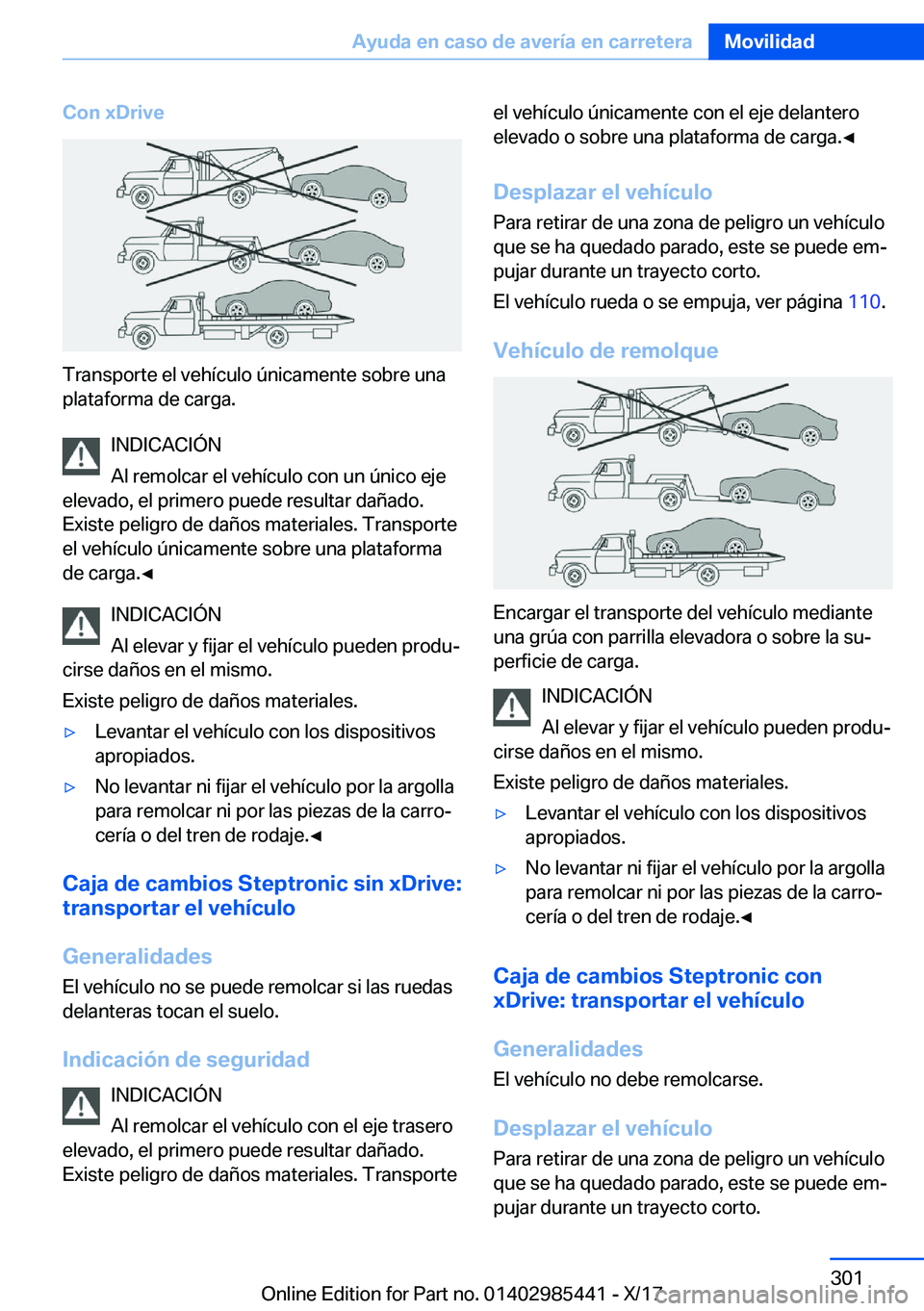 BMW X1 2018  Manuales de Empleo (in Spanish) �C�o�n��x�D�r�i�v�e
�T�r�a�n�s�p�o�r�t�e� �e�l� �v�e�h�
