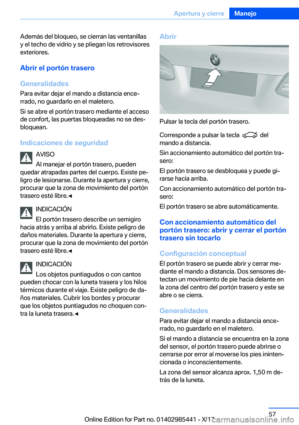 BMW X1 2018  Manuales de Empleo (in Spanish) �A�d�e�m�