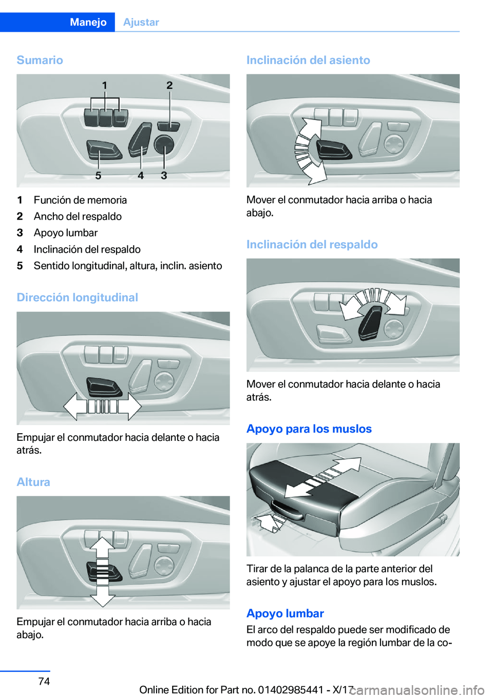 BMW X1 2018  Manuales de Empleo (in Spanish) �S�u�m�a�r�i�o�1�F�u�n�c�i�