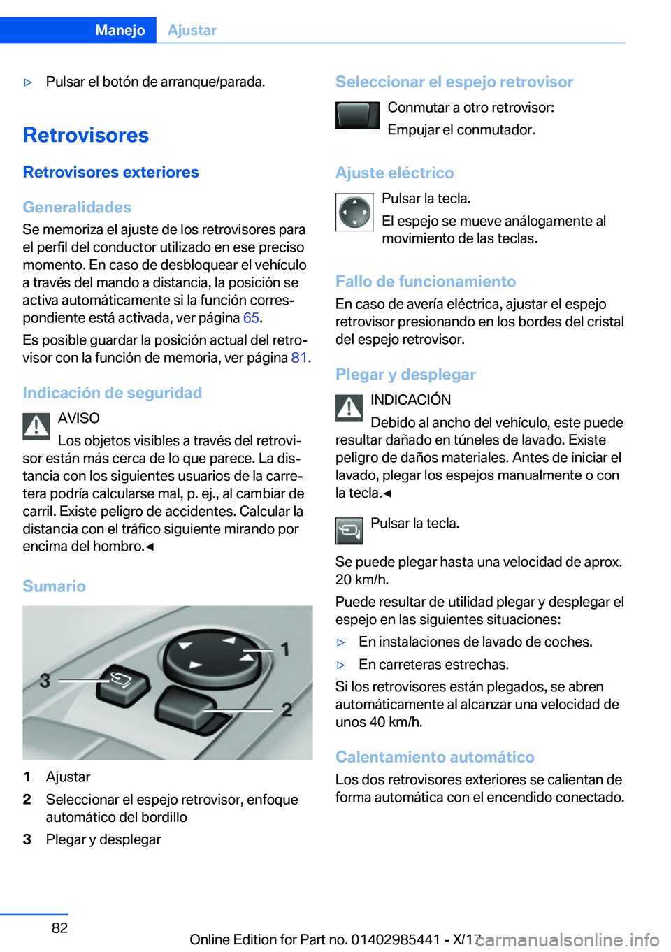 BMW X1 2018  Manuales de Empleo (in Spanish) y�P�u�l�s�a�r� �e�l� �b�o�t�