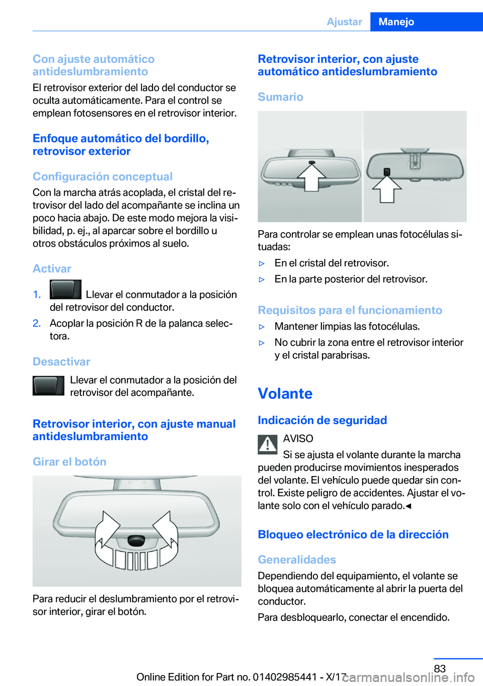 BMW X1 2018  Manuales de Empleo (in Spanish) �C�o�n��a�j�u�s�t�e��a�u�t�o�m�