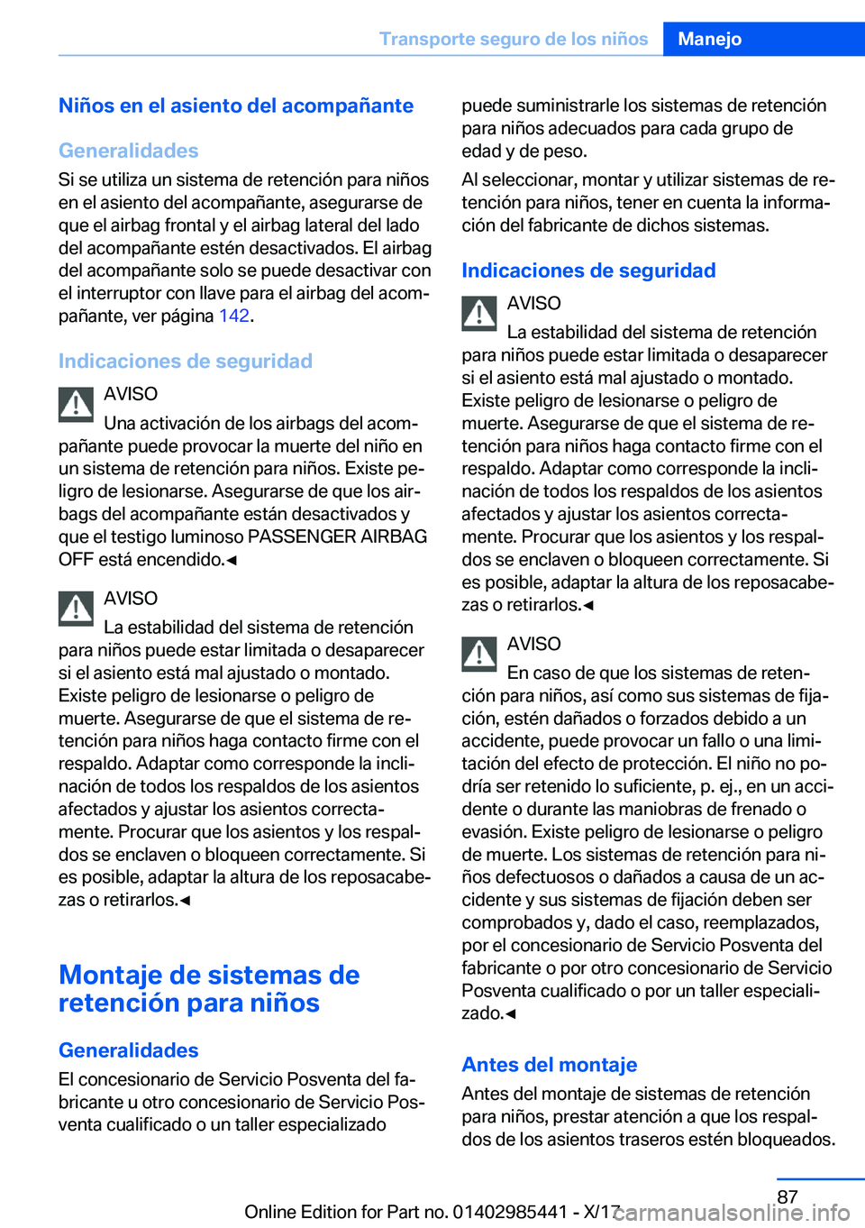 BMW X1 2018  Manuales de Empleo (in Spanish) �N�i�