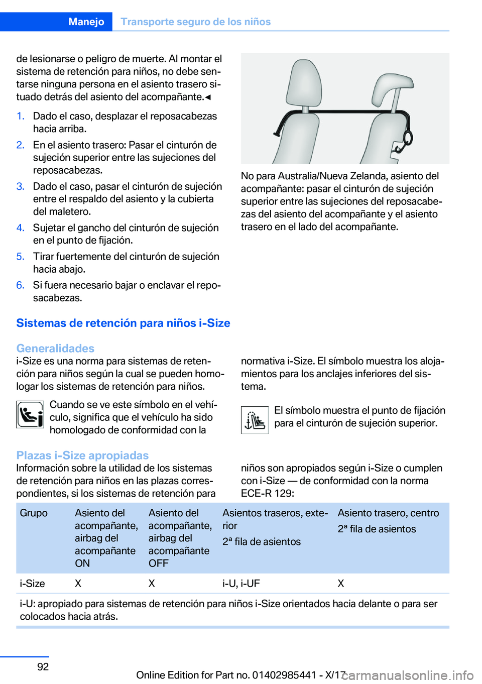 BMW X1 2018  Manuales de Empleo (in Spanish) �d�e� �l�e�s�i�o�n�a�r�s�e� �o� �p�e�l�i�g�r�o� �d�e� �m�u�e�r�t�e�.� �A�l� �m�o�n�t�a�r� �e�l
�s�i�s�t�e�m�a� �d�e� �r�e�t�e�n�c�i�