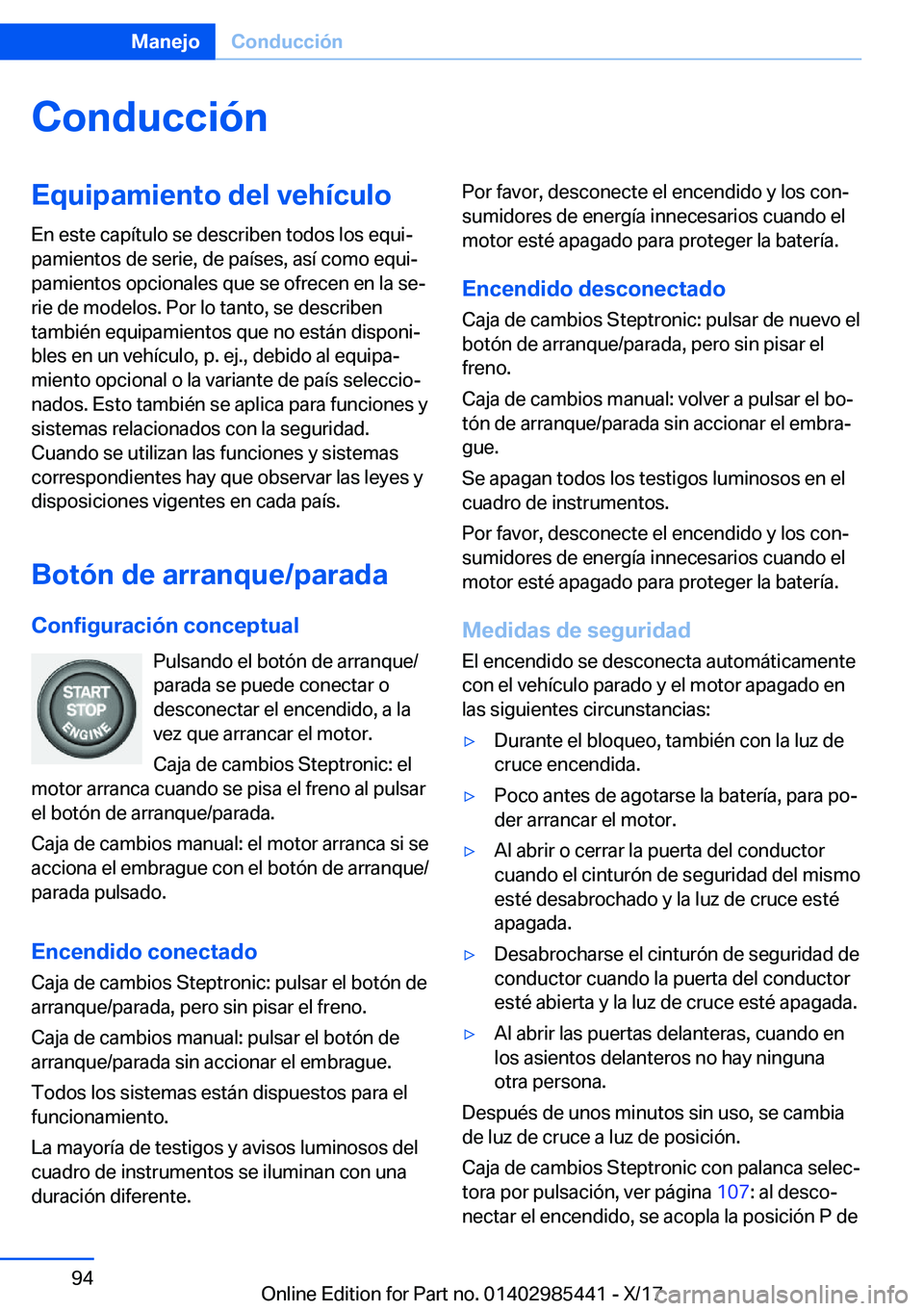 BMW X1 2018  Manuales de Empleo (in Spanish) �C�o�n�d�u�c�c�i�