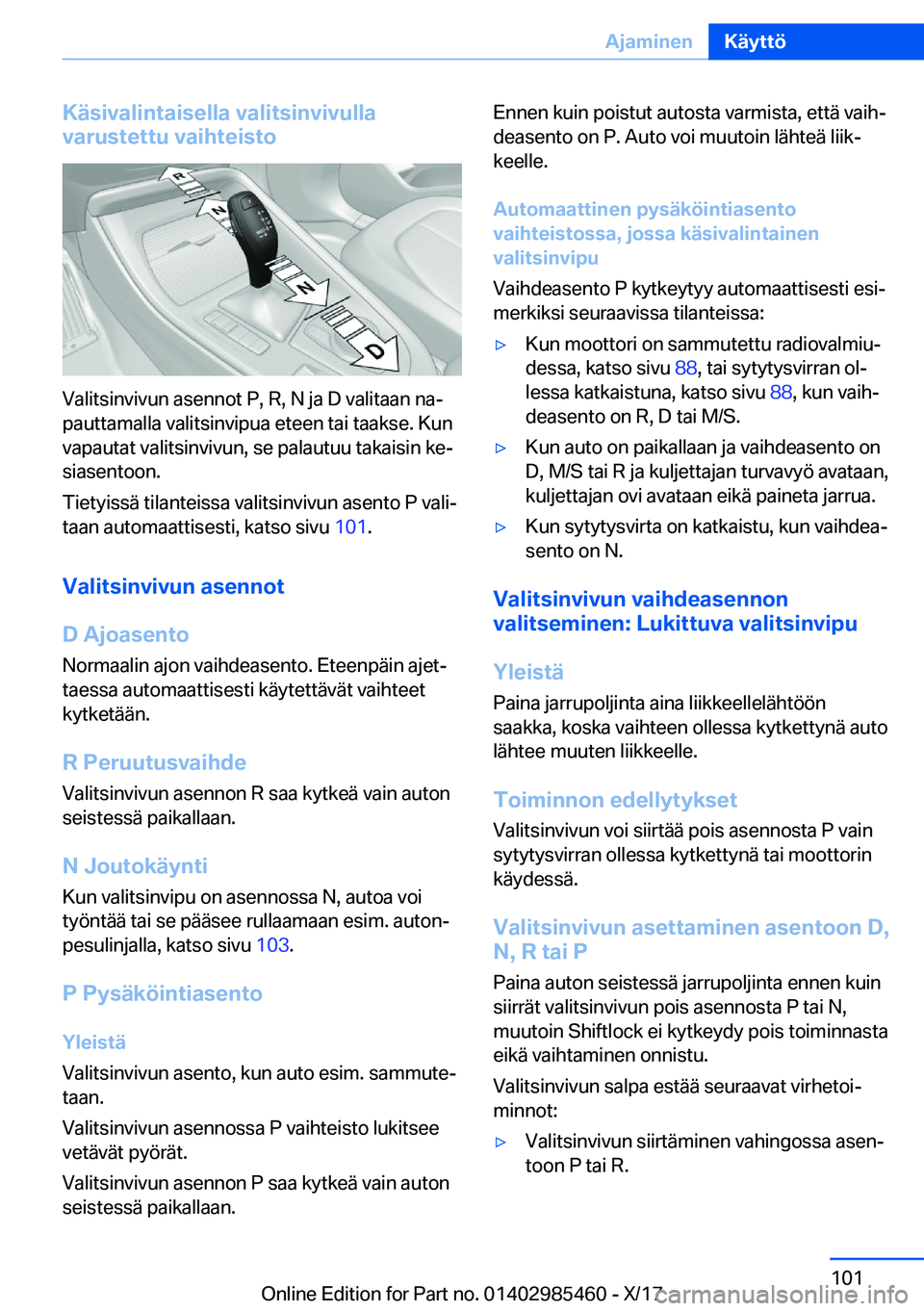 BMW X1 2018  Omistajan Käsikirja (in Finnish) �K�