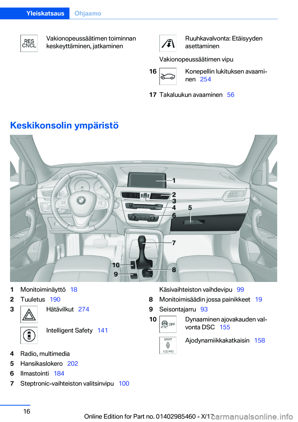 BMW X1 2018  Omistajan Käsikirja (in Finnish) �V�a�k�i�o�n�o�p�e�u�s�s�
