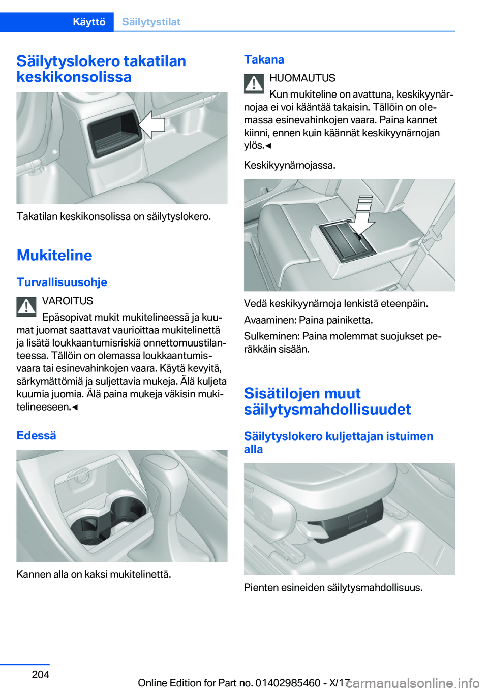 BMW X1 2018  Omistajan Käsikirja (in Finnish) �S�