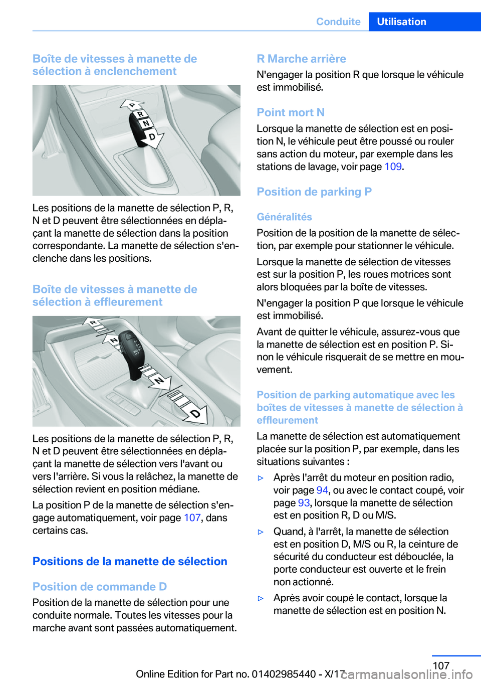 BMW X1 2018  Notices Demploi (in French) �B�o�