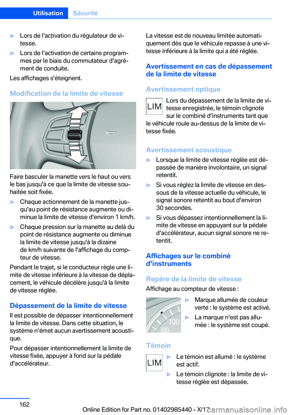 BMW X1 2018  Notices Demploi (in French) 'y�L�o�r�s� �d�e� �l�'�a�c�t�i�v�a�t�i�o�n� �d�u� �r�é�g�u�l�a�t�e�u�r� �d�e� �v�ij
�t�e�s�s�e�.'y�L�o�r�s� �d�e� �l�'�a�c�t�i�v�a�t�i�o�n� �d�e� �c�e�r�t�a�i�n�s� �p�r�o�g�r�a�mj �