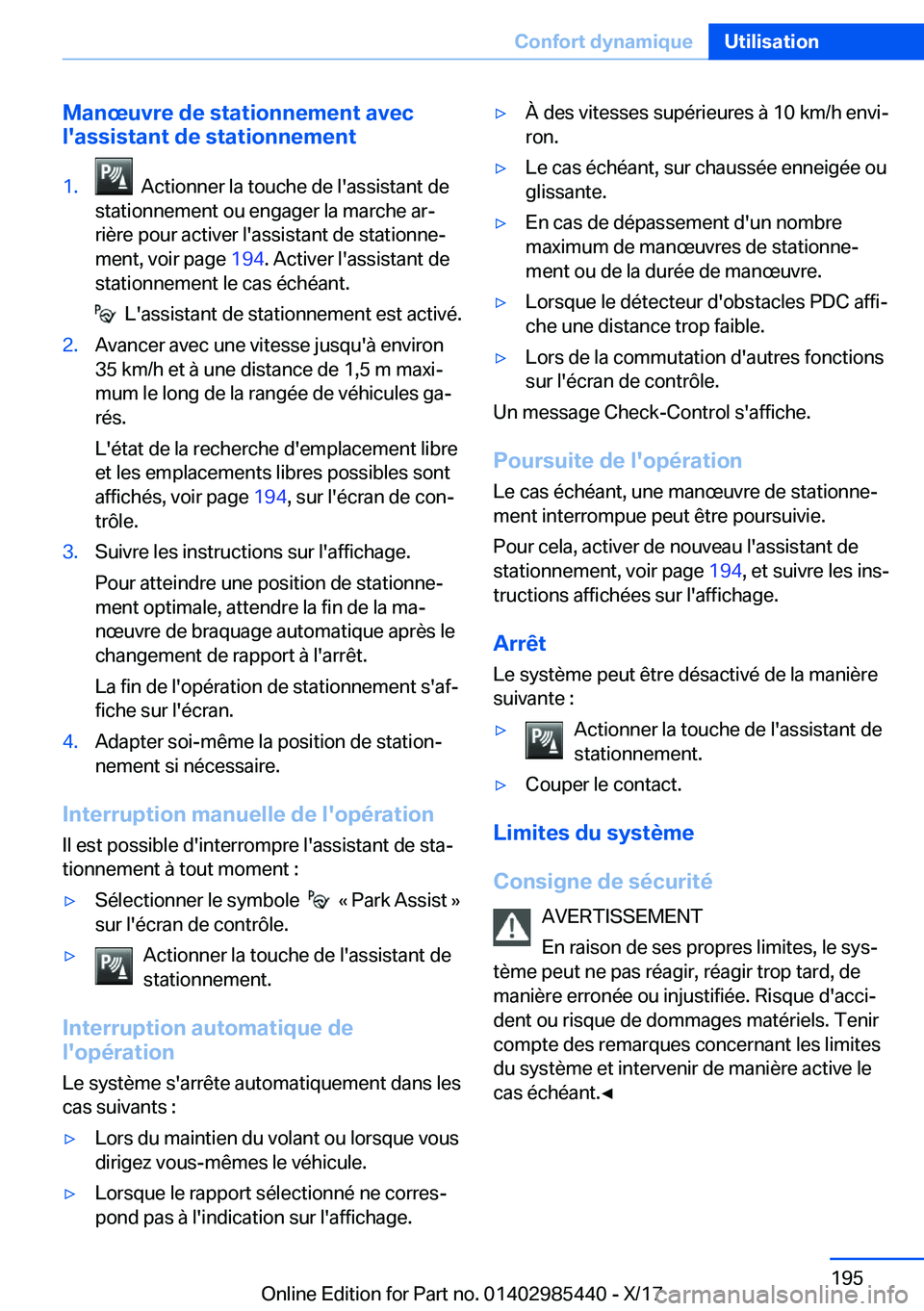 BMW X1 2018  Notices Demploi (in French) �M�a�n�