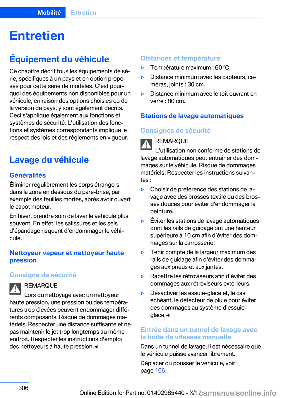 BMW X1 2018  Notices Demploi (in French) �E�n�t�r�e�t�i�e�n�