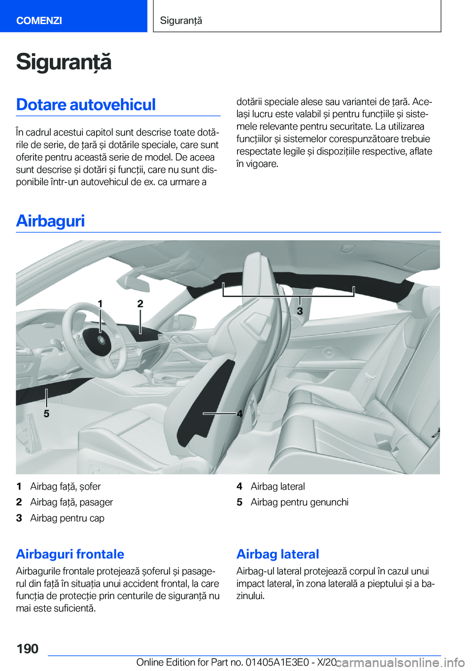 BMW M4 2021  Ghiduri De Utilizare (in Romanian) �S�i�g�u�r�a�n�