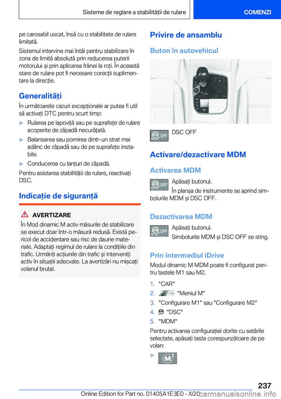 BMW M4 2021  Ghiduri De Utilizare (in Romanian) �p�e��c�a�r�o�s�a�b�i�l��u�s�c�a�t�,��